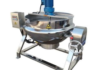 Jacketed kettle with agitator