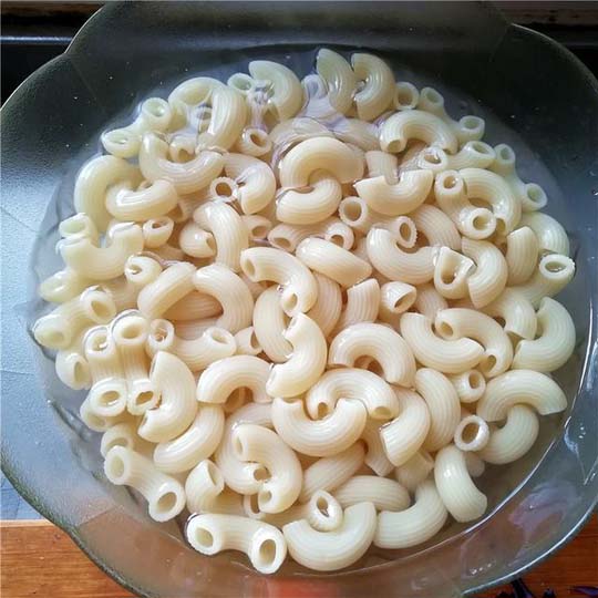 hollow noodles from pasta maker