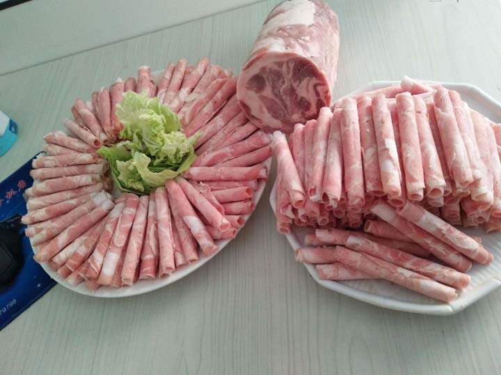 frozen meat slices