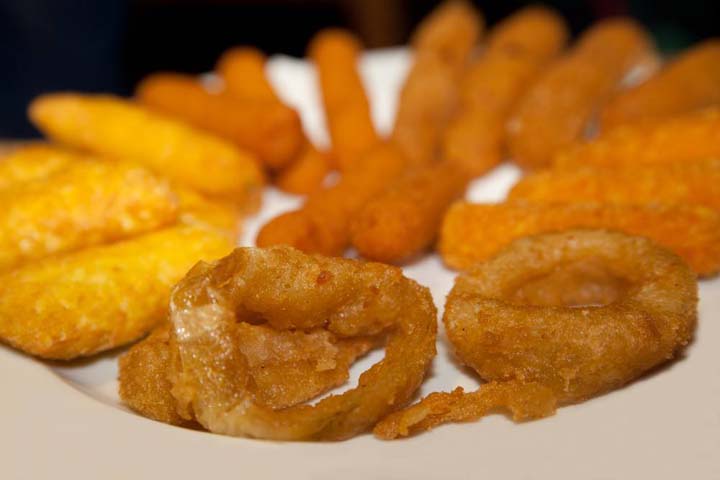 fried foods from continuous fryer