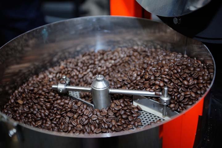 effet de torréfaction des grains de café