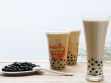 boba bubble tea with tapioca pearls made by the boba maker machines