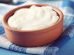 Frozen greek yogurt made by yogurt machine