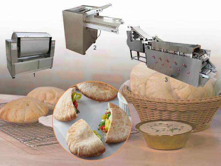 Arabic pita bread production line