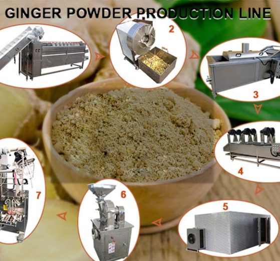 Ginger powder processing production line