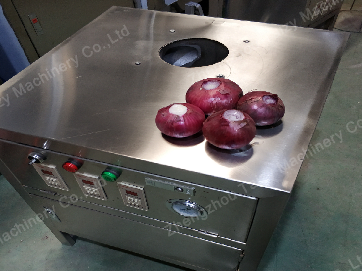 Onion peeling machine shown above
