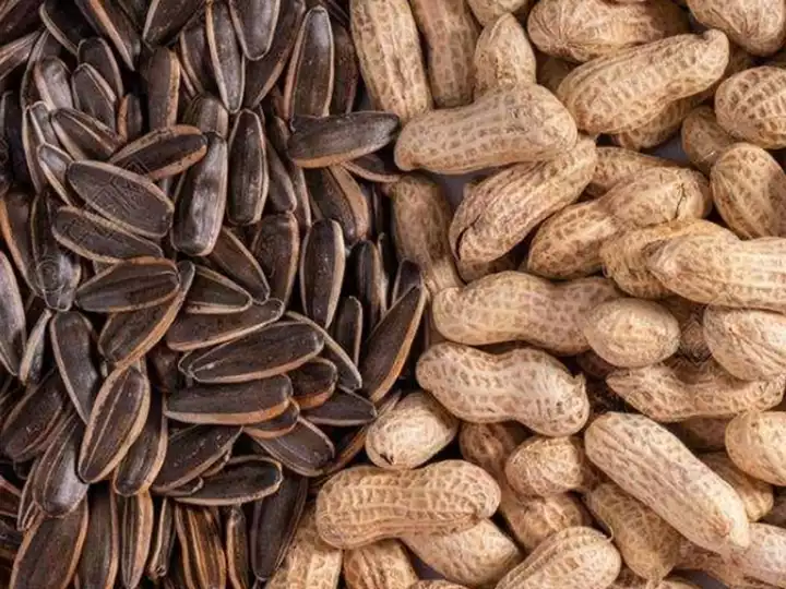 peanuts and sunflower seeds for cleaning
